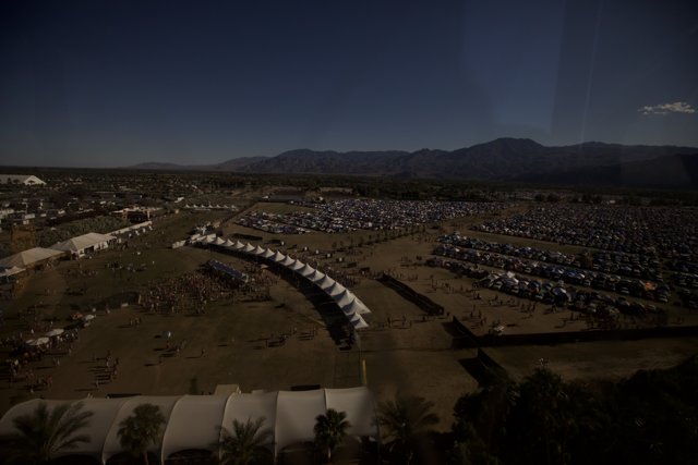 Aerial View of Coachella Valley Music and Arts Festival