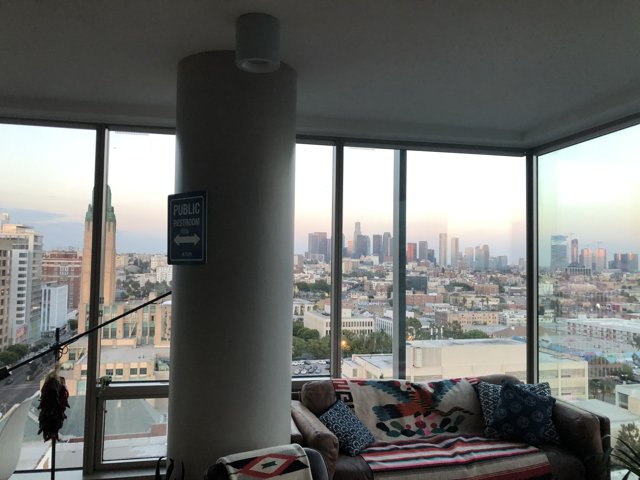 City View from a Cozy Couch