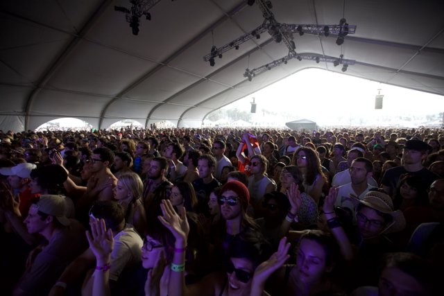 Coachella Music Festival Crowd in the Tent