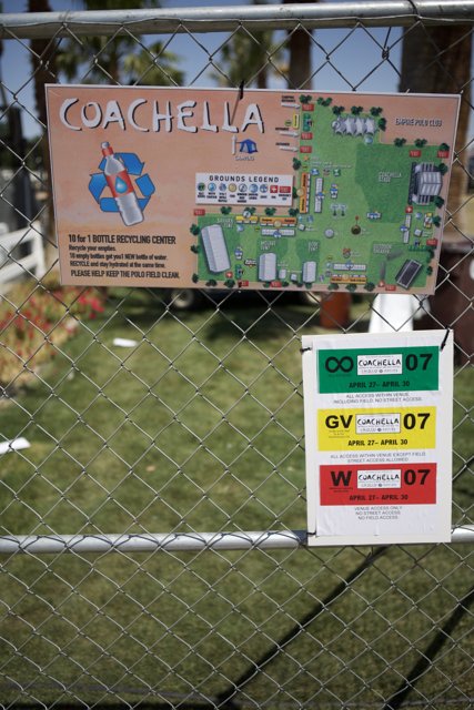 Coachella Entrance Sign on Fence