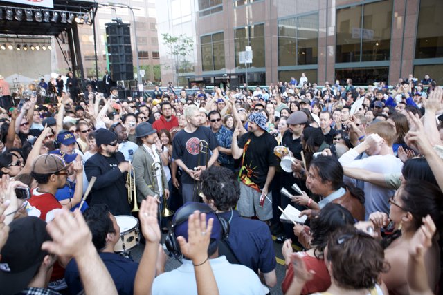 Grand Performance of Ozomatli Draws in Excited Crowd
