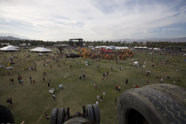 Tire Towering Crowd at Coachella