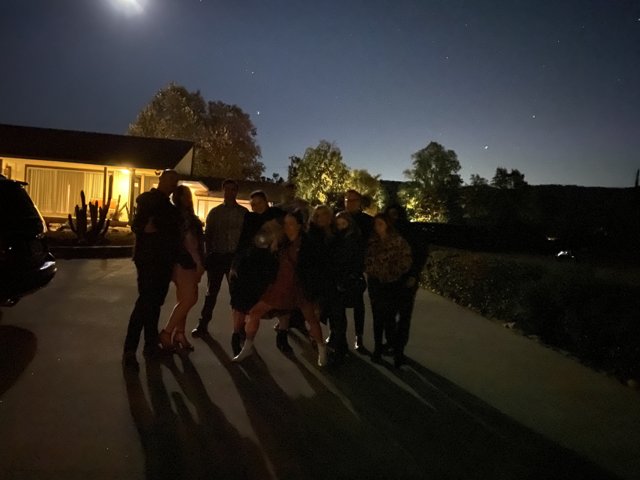 Night Gathering at a Villa in Ojai