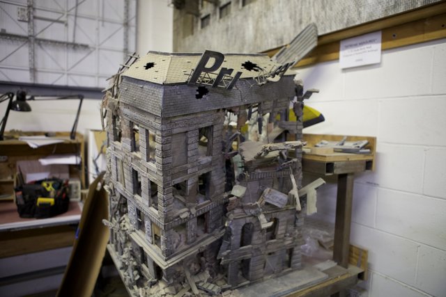 Diorama of Destroyed Factory