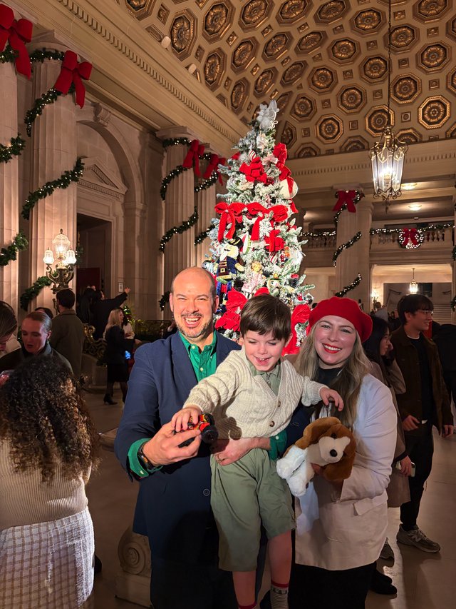 Family Holiday Portrait at Grand Historic Building