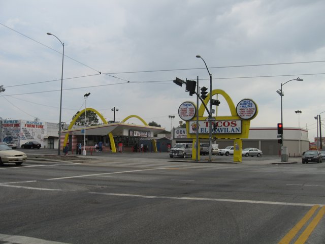 McDonald's Restaurant on a Busy Intersection