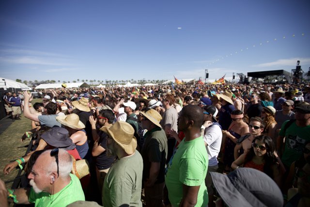 Coachella Crowd Rocks Out Under a Blue Sky