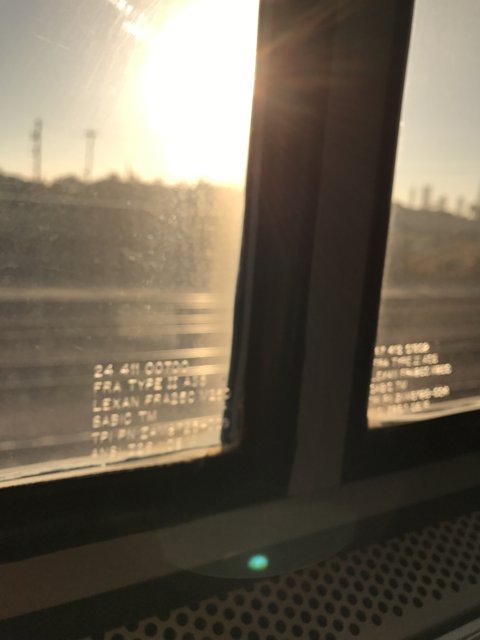 Sun Flare through Train Window