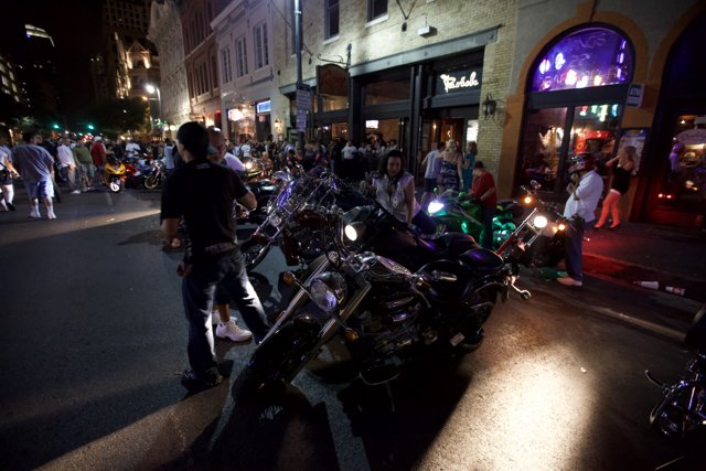 Motorcycle Enthusiasts Converge in the City