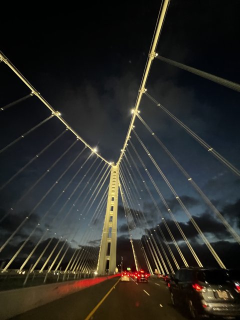Night Drive Across San Francisco–Oakland Bay Bridge