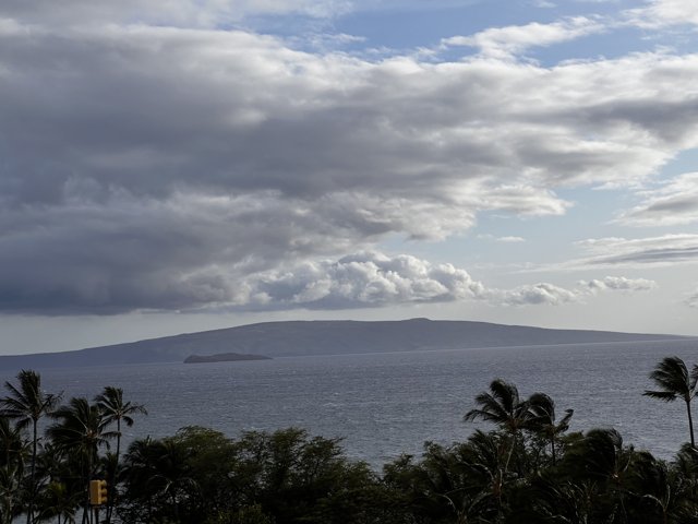 Majestic View of the Ocean and Sky from Hillside in Maui