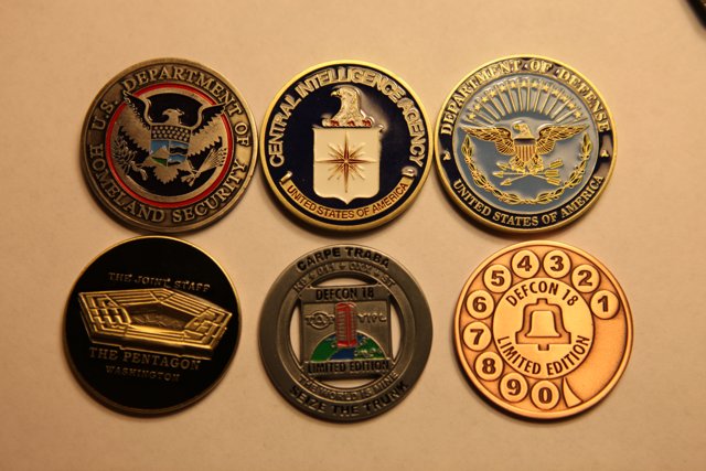 Military Badges on Display