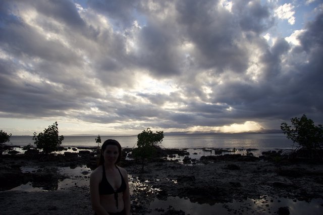 Dramatic Coastal Twilight Portrait in Fiji