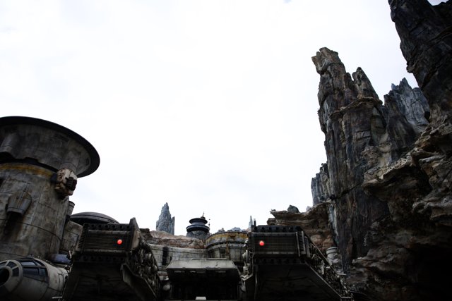 The Millennium Falcon: A Majestic Sight Amidst Rock Formations