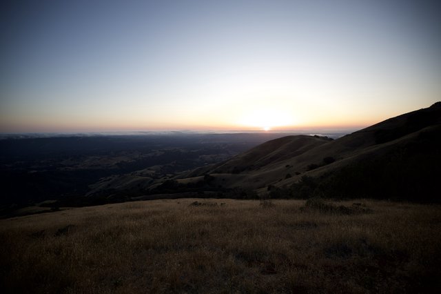 Golden Hills at Sunset from Mount Diablo Summit