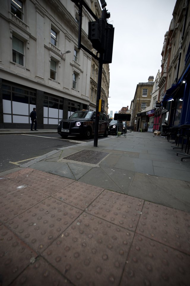 Misty Morning on a Quiet London Street Corner