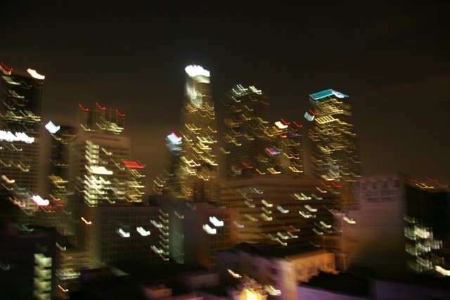 Blurred Metropolis Nightscape