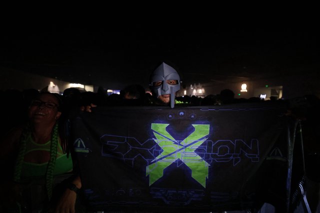 Excision Fan in MF DOOM Mask at Wobbleland Festival