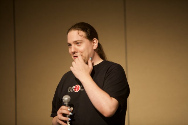 Rocking the Mic at Defcon 18
