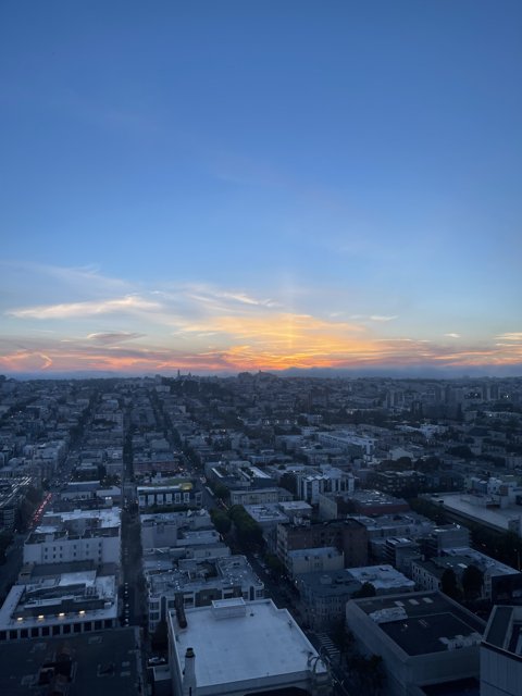 Urban Horizon at Sunset