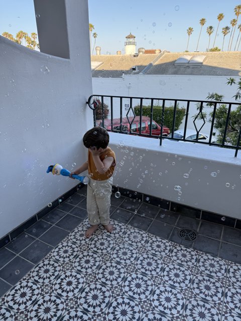 Bubble Bliss on a Santa Barbara Balcony