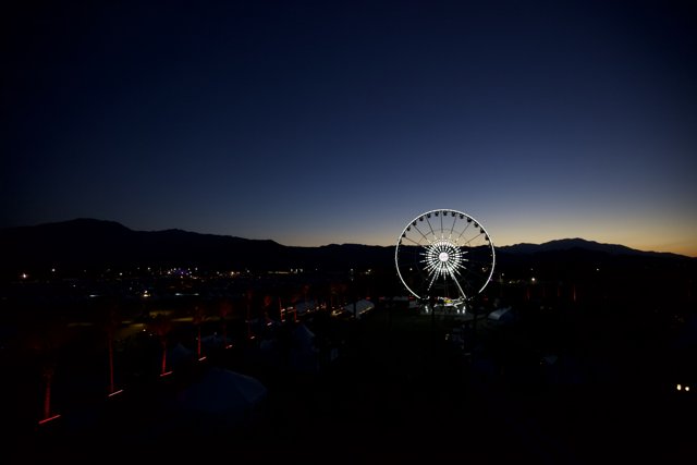 Ferris Wheel Lights up the Night Sky