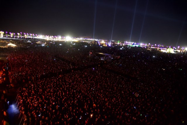 Illuminated Crowd at Coachella