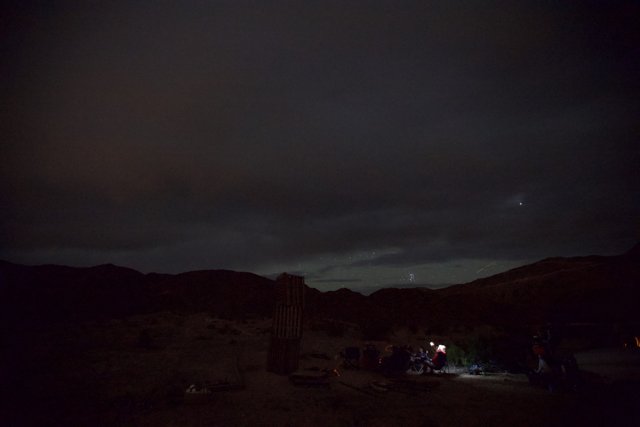 Desert Night Sky Silhouette