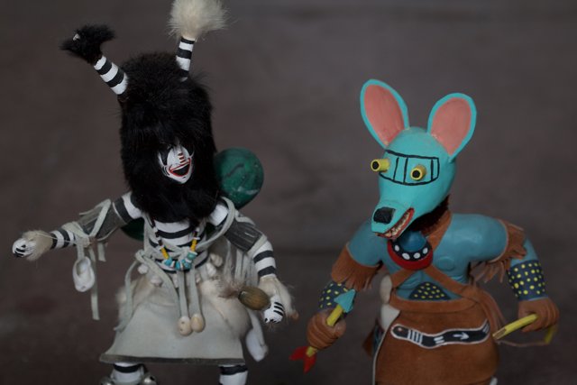 Kachina and Mouse Toy Figures