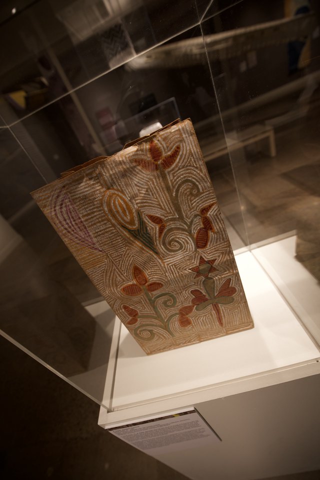 Ancient Decorative Ceramic Panel in Museum Display