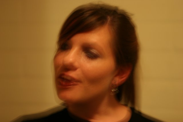 Motion Blur Portrait of Woman in Warm Light