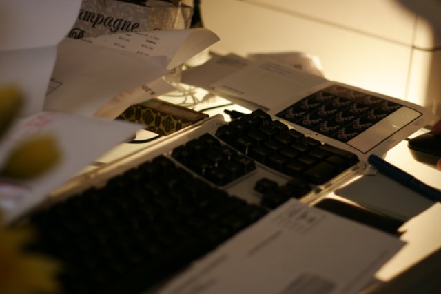 Keyboard on Desk