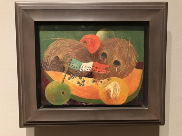 Fruits and a Coconut Displayed in Modern Art
