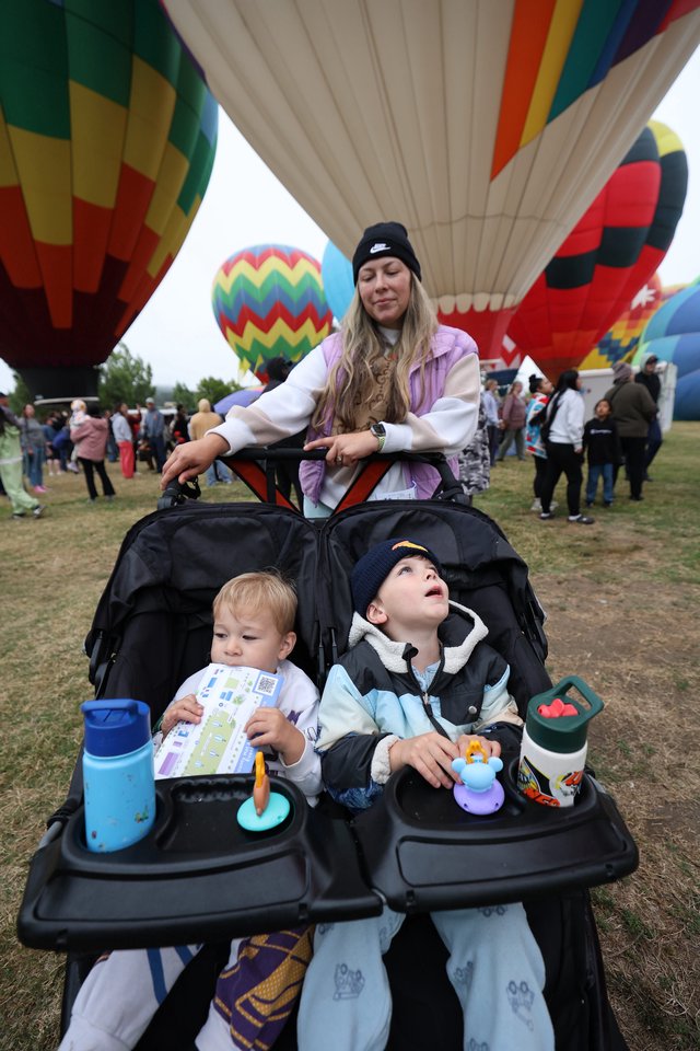 Family Wonder at Hot Air Balloon Festival