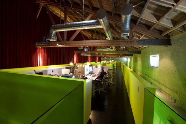 Green and Yellow Office Oasis