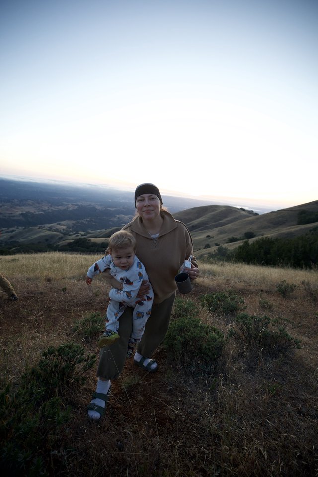 Mother and Baby at Golden Hour on Mount Diablo