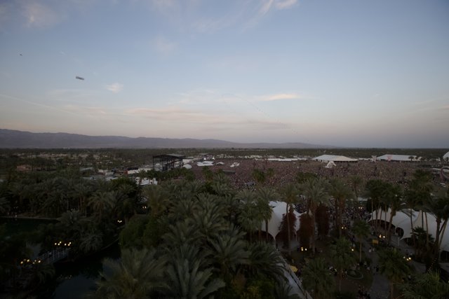 Panoramic Vista of the Desert from a Rooftop