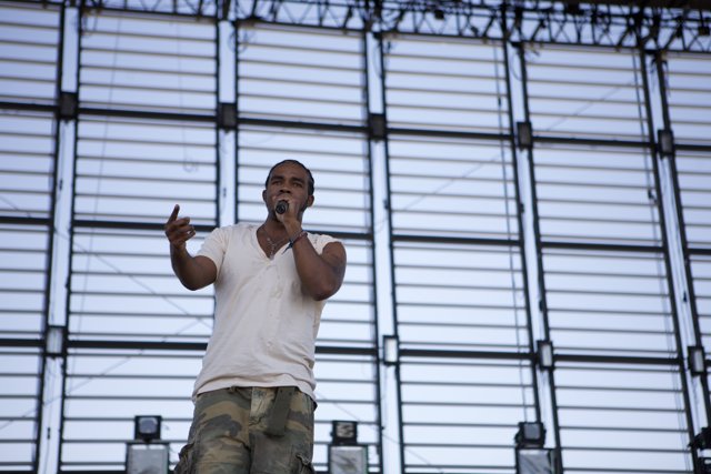 Pharoahe Monch Rocks Coachella Stage with White Shirt and Microphone