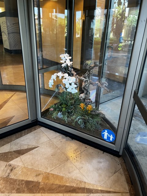 Flowery Glass Door