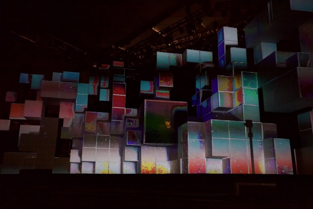 Colorful Collage Projection Screen
