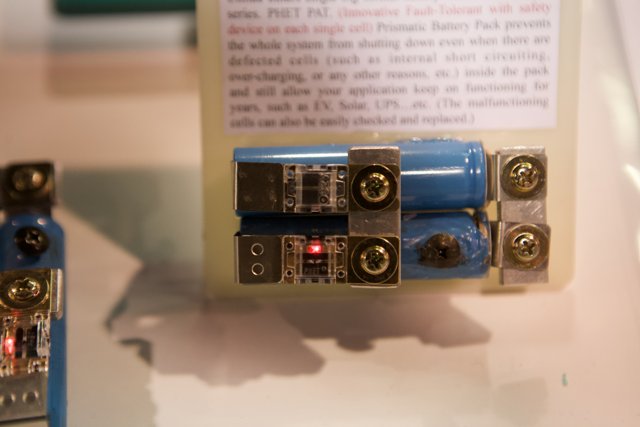Blue Electronic Device Close-up