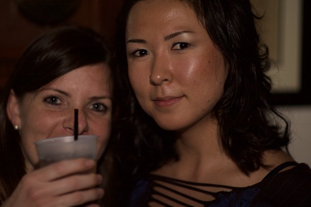 Two Women Enjoying a Night Out Together