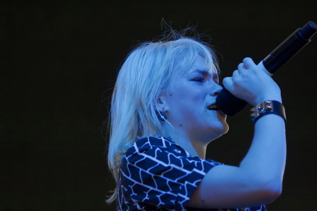 Blonde Entertainer Belting Out a Performance at Coachella in 2008