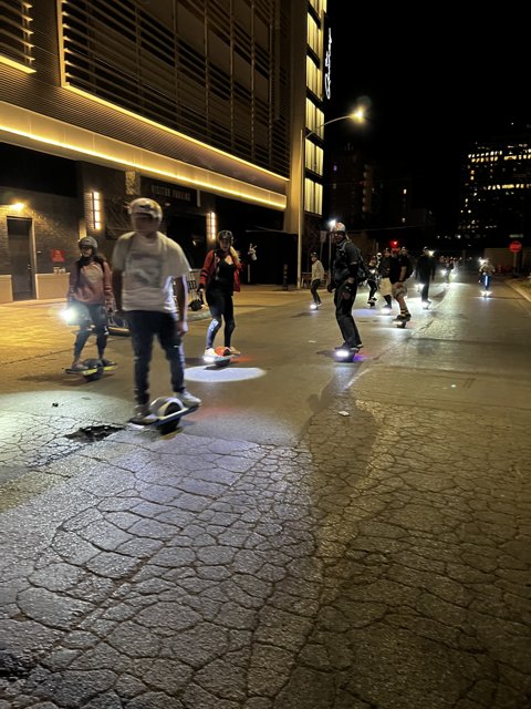 Night Skate in the Urban Metropolis