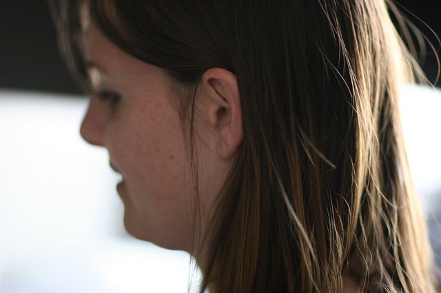 Side Profile of Woman with Sun-Kissed Hair