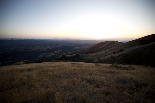 Golden Hour Descends Over Mount Diablo's Rolling Hills