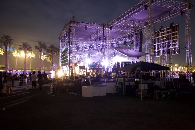 Nighttime Concert under City Lights