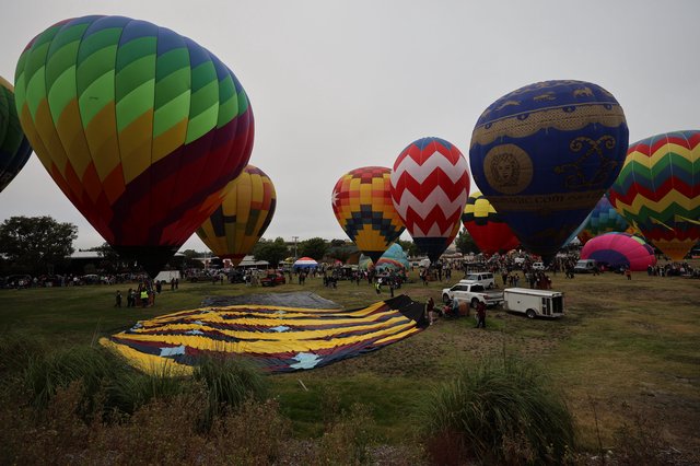 Colorful Hot Air Balloons Launch at Sonoma County Classic