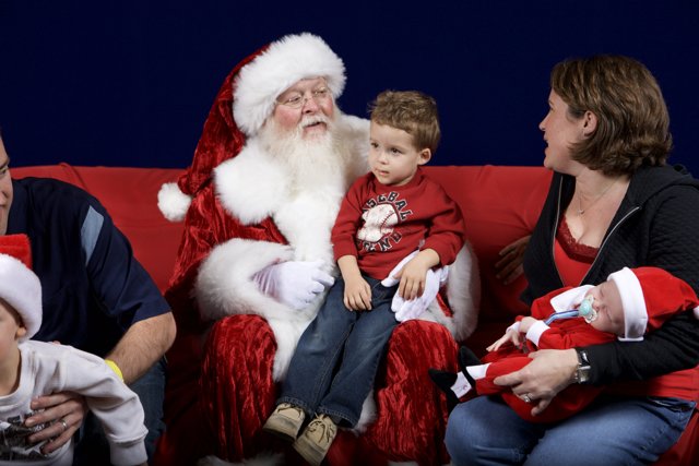 A Trio of Joy with Santa Claus