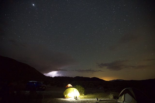 Electrifying Camping Trip in the Desert